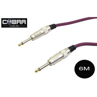 1/4" (6.35mm) Mono Jack to Jack Cable Purple 6m