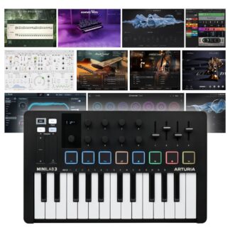 Arturia MiniLab 3 Black With Komplete 15 Ultimate Upgrade for Komplete Select (Boxed)