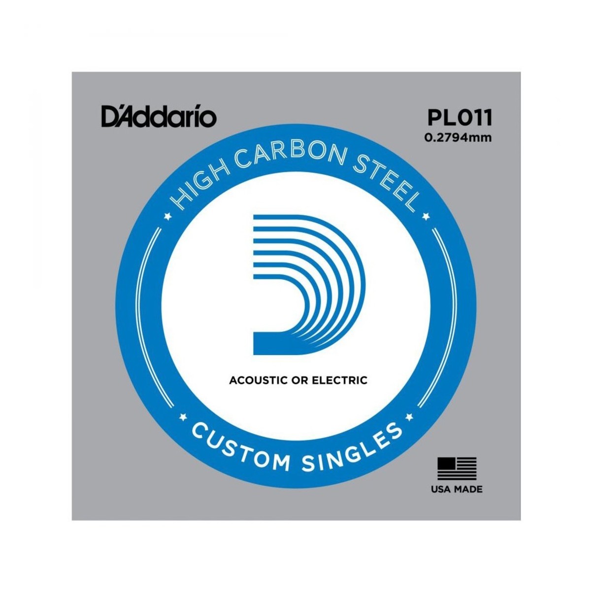DAddario PL011 Single Plain Steel .011