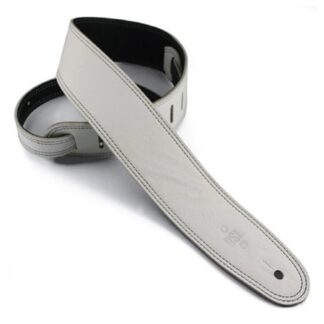DSL DS25 Reversible Leather Guitar Strap 2.5" Black and White