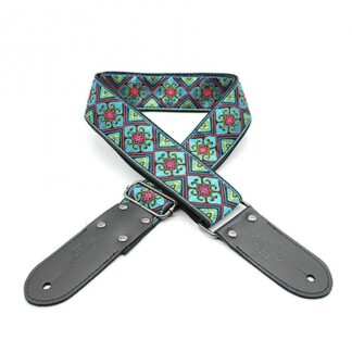 DSL JAC20 Jacquard Series Guitar Strap 2 April Blue