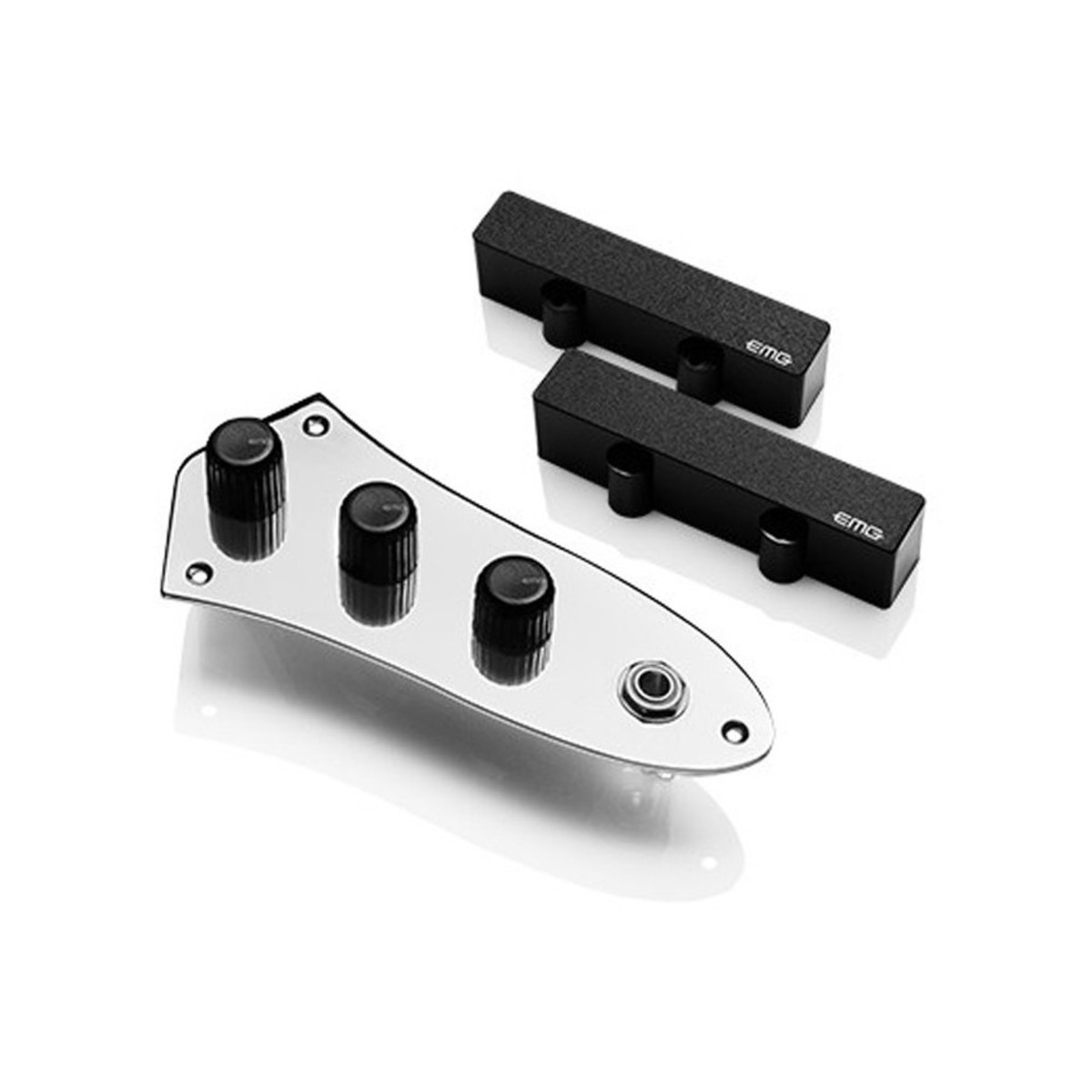 EMG J System Bass Pickup Black With Control Plate