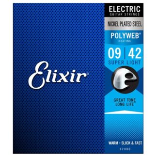 Elixir 12000 POLYWEB Superlight Electric Guitar Strings 9-42