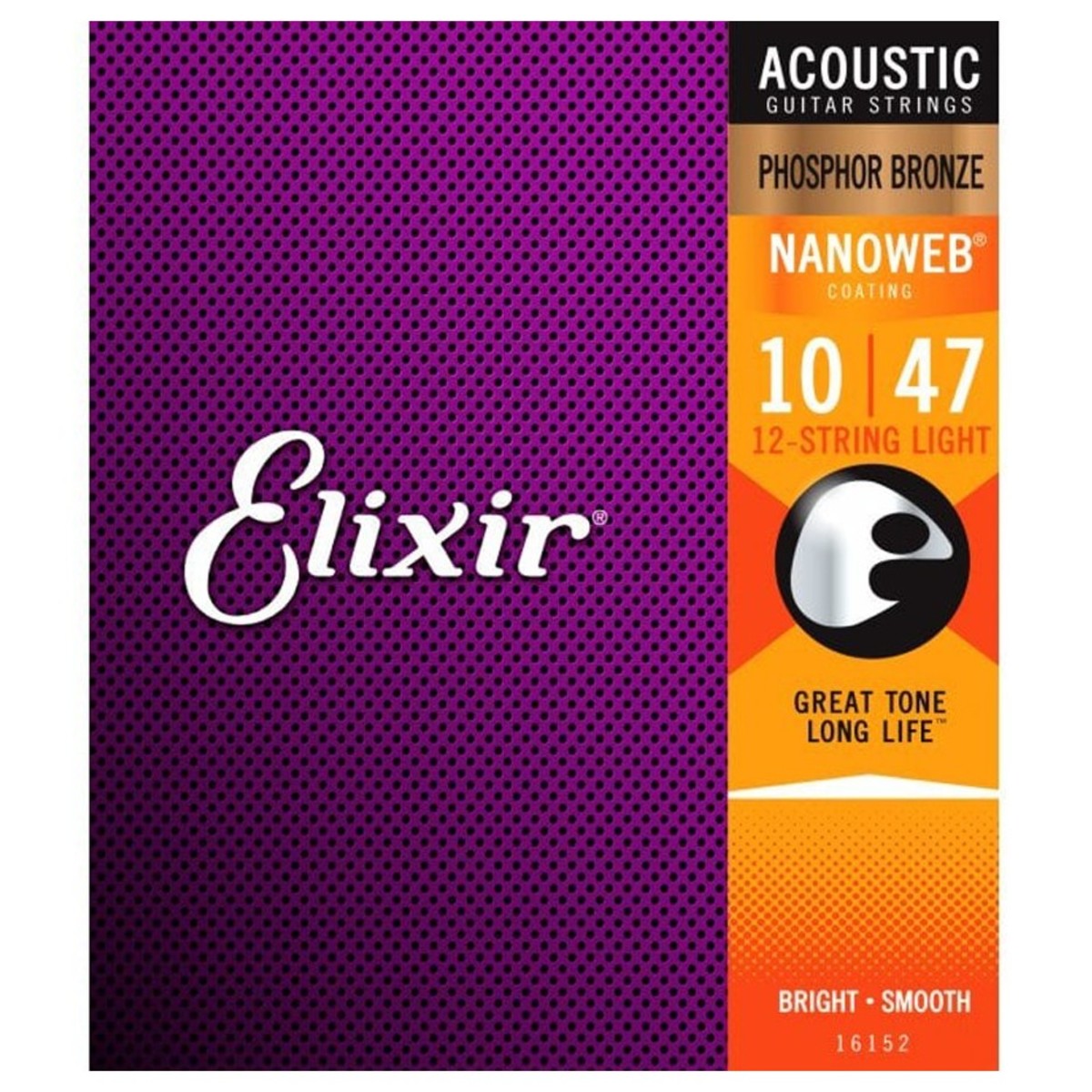 Elixir 16152 NANOWEB Phosphor Bronze 12-String Set 10-47