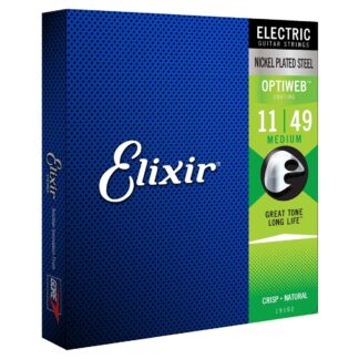 Elixir 19102 OPTIWEB Coated Electric Guitar Strings 11-49