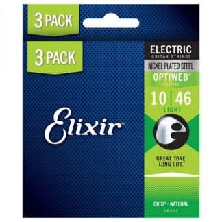 Elixir Electric Optiweb Guitar Strings 3 Pack 10-46