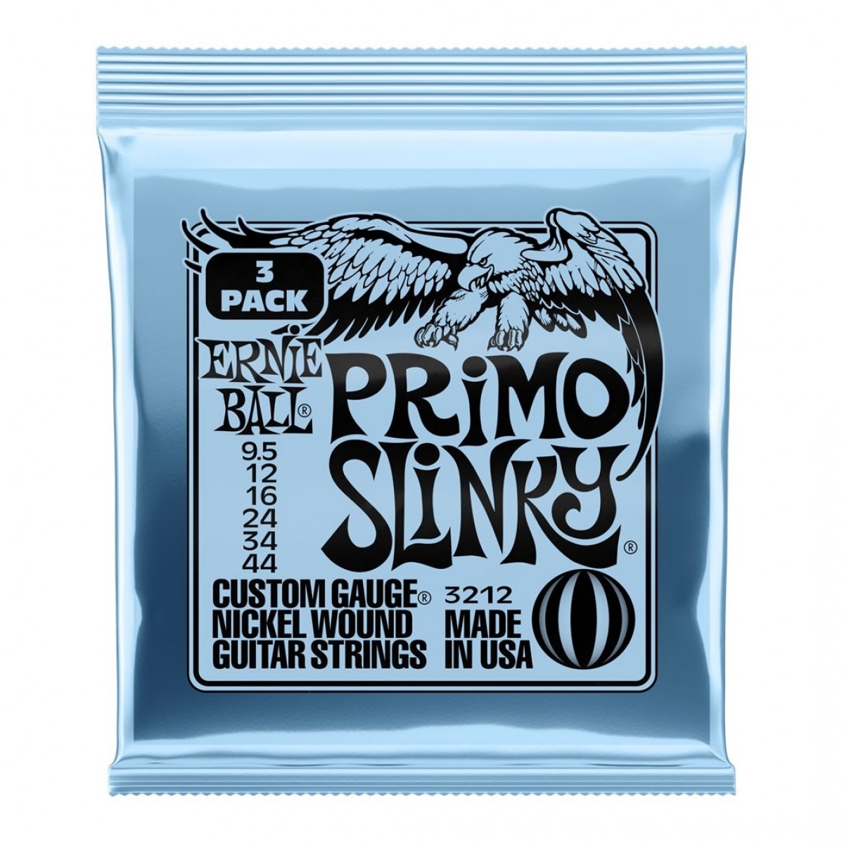 Ernie Ball P03212 Primo Slinky 9.5-44 (3 Set Pack)