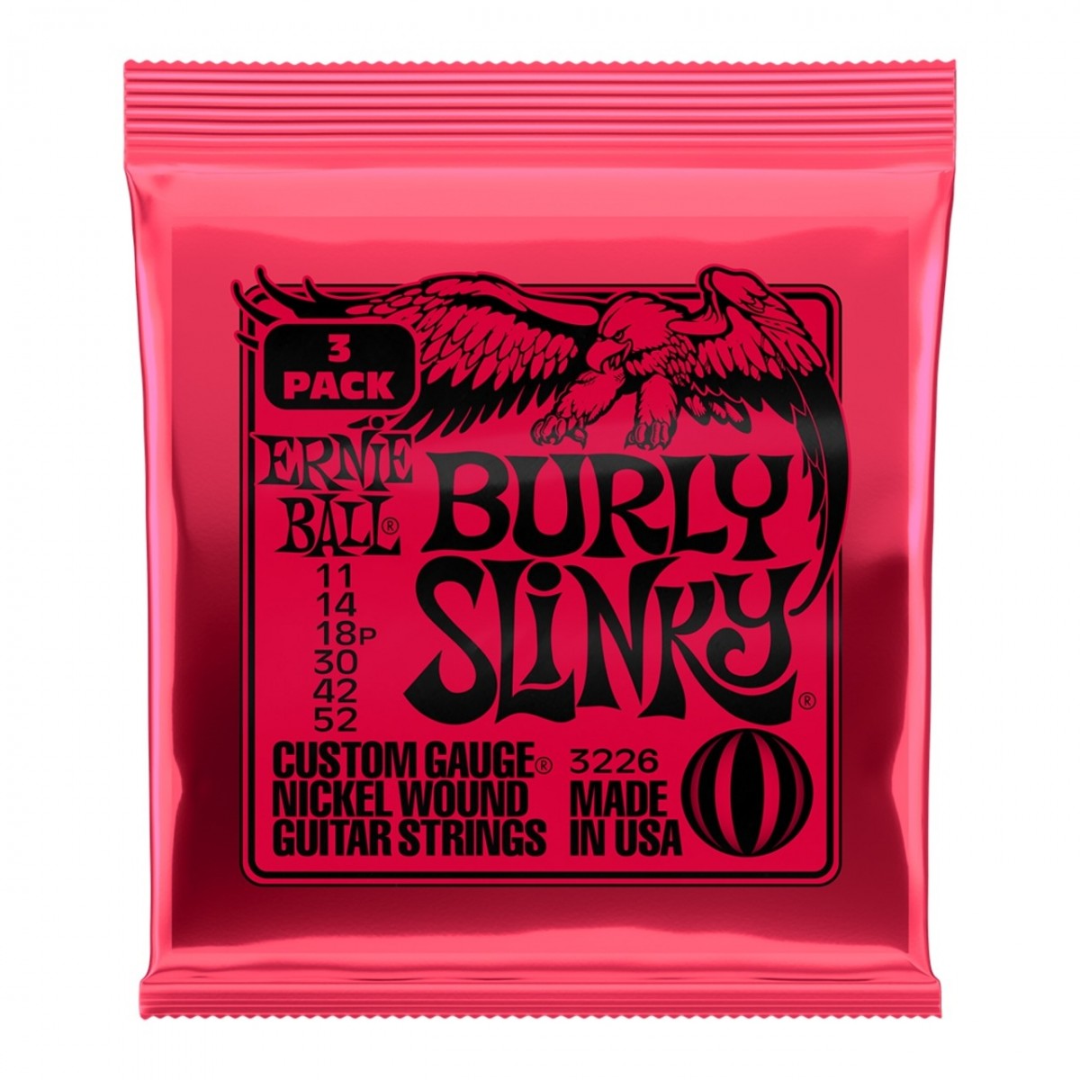 Ernie Ball P03226 Burly Slinky 11-52 (3 Set Pack)