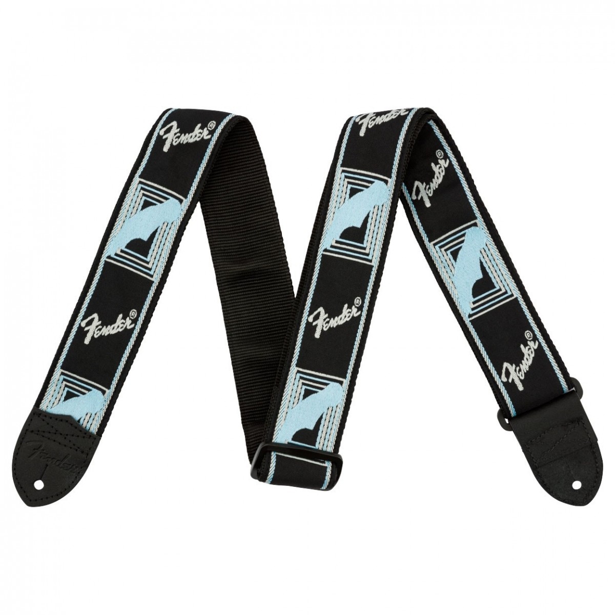 Fender Black Grey and Blue Mono Guitar Strap