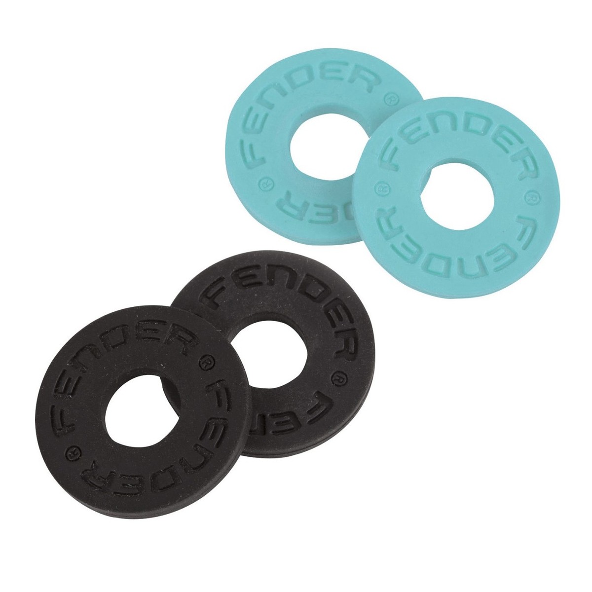 Fender Strap Blocks 4 Pack 2 Black/2 Daphne Blue