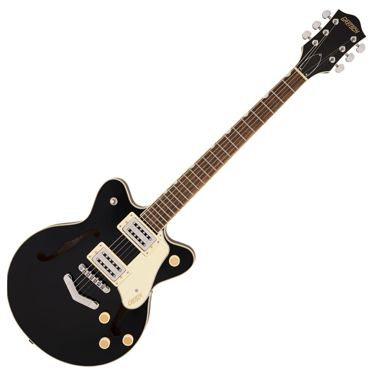 Grestch G2655 Streamliner Center Block Jr. Double-Cut with V-Stoptail LRL Black
