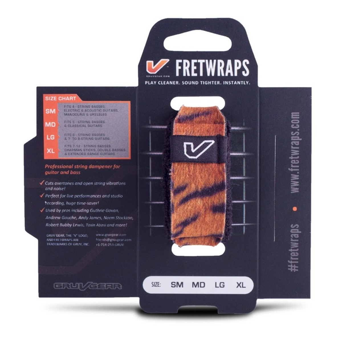 Gruv Gear Fretwraps 1pk Tiger Small