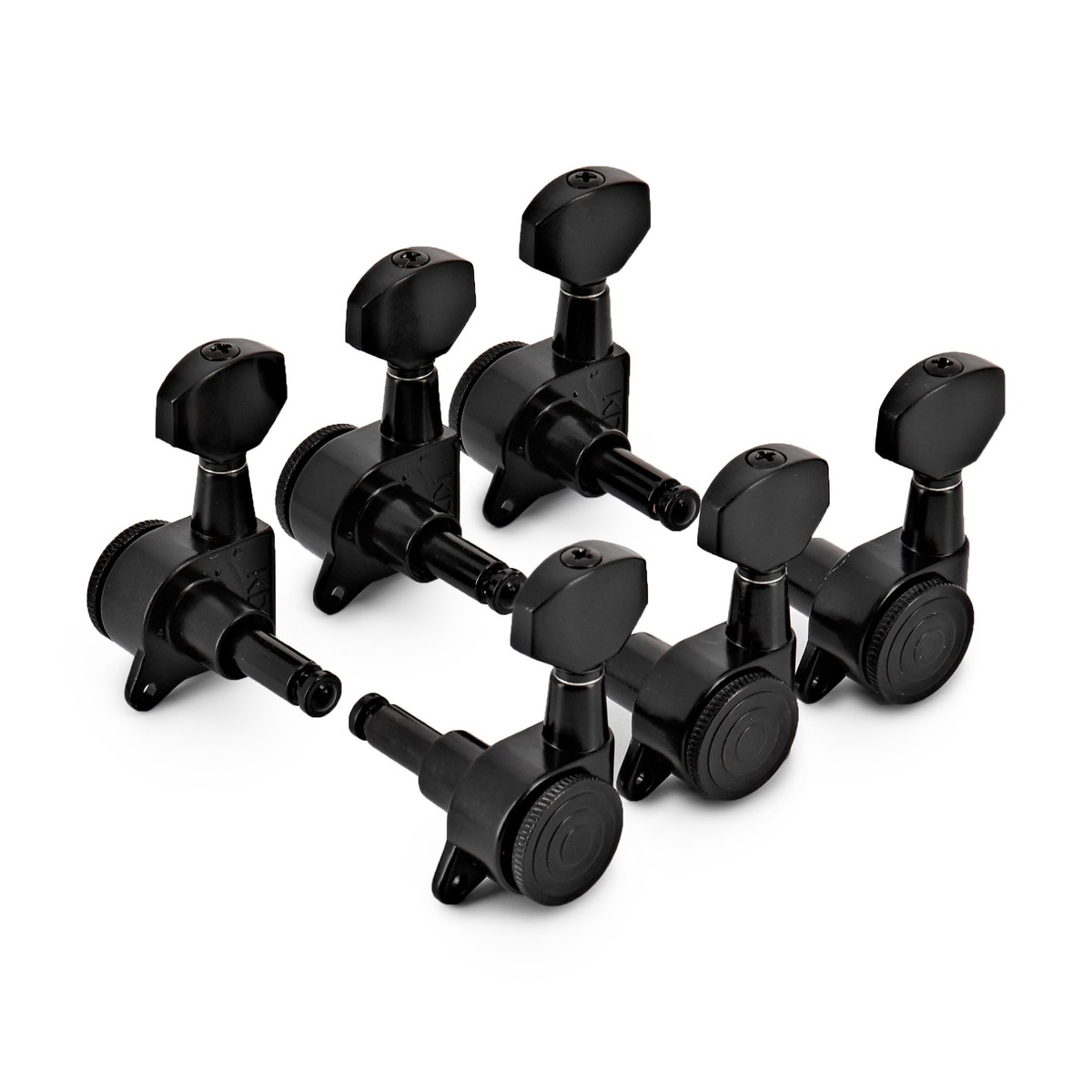 Guitarworks Locking Machine Heads 3-a-Side Black