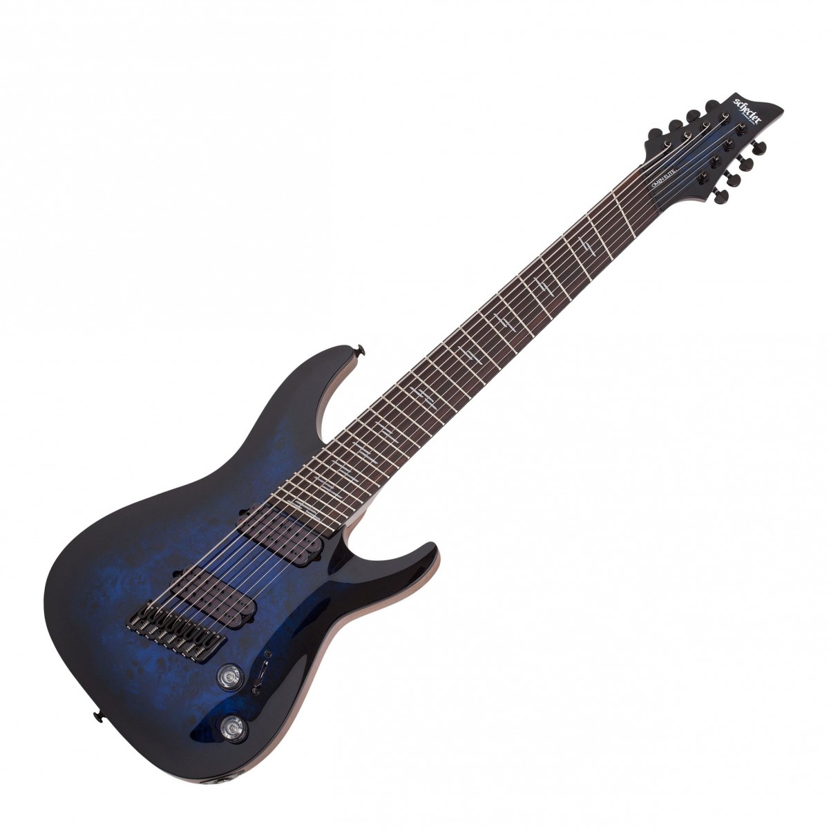 Schecter Omen Elite-8 MS See-Thru Blue Burst