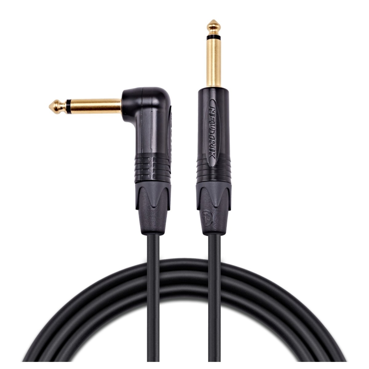 Studiospares Pro Neutrik Mogami Guitar Cable Angled Jack 1m Black