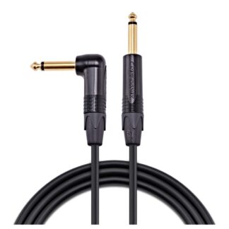 Studiospares Pro Neutrik Mogami Guitar Cable Angled Jack 5m Black