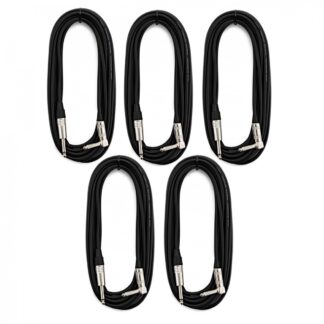 Venom SIDEWINDER-20 Angled-Straight Guitar Lead 20ft (5 Pack)