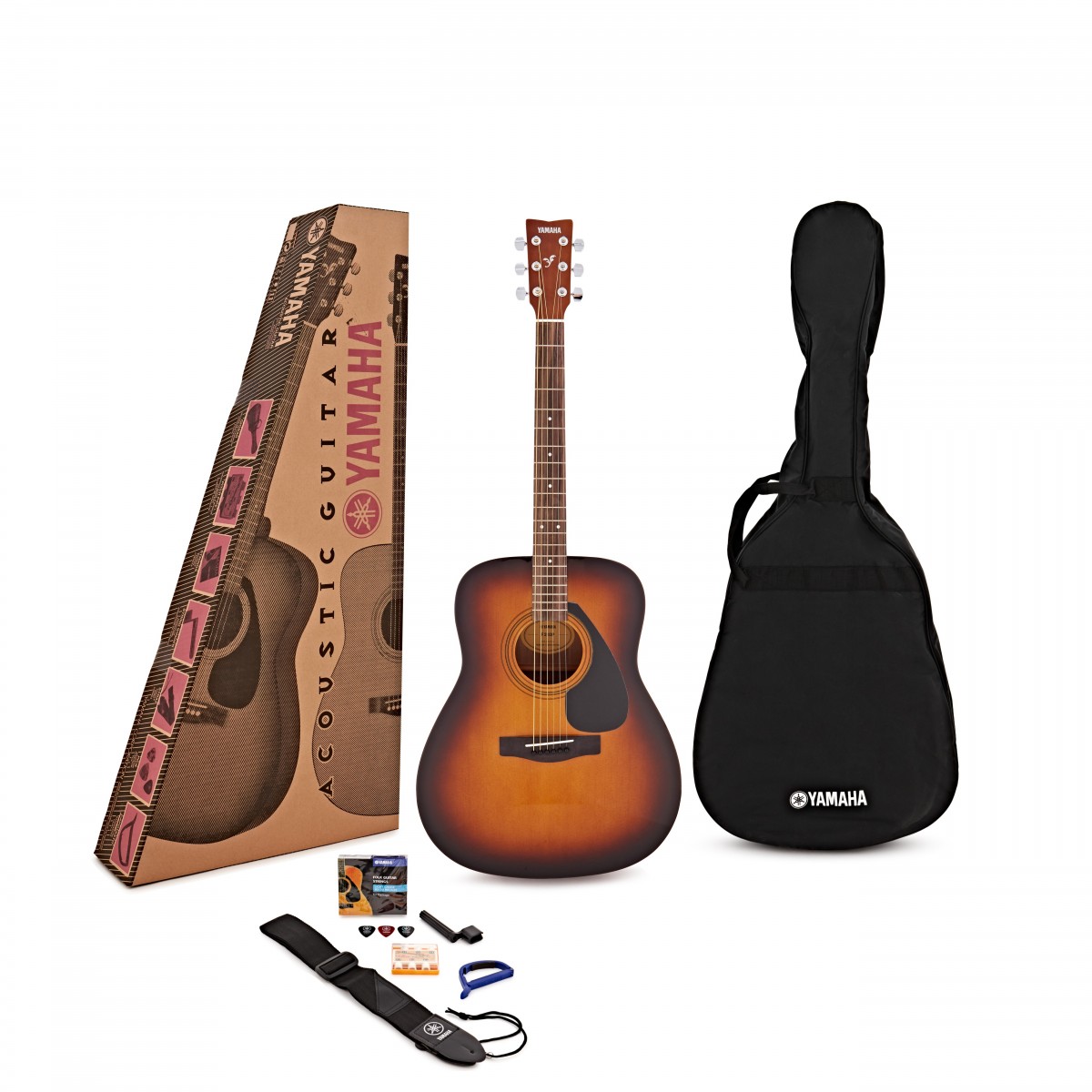 Yamaha F310P II Acoustic Guitar Package Tobacco Sunburst