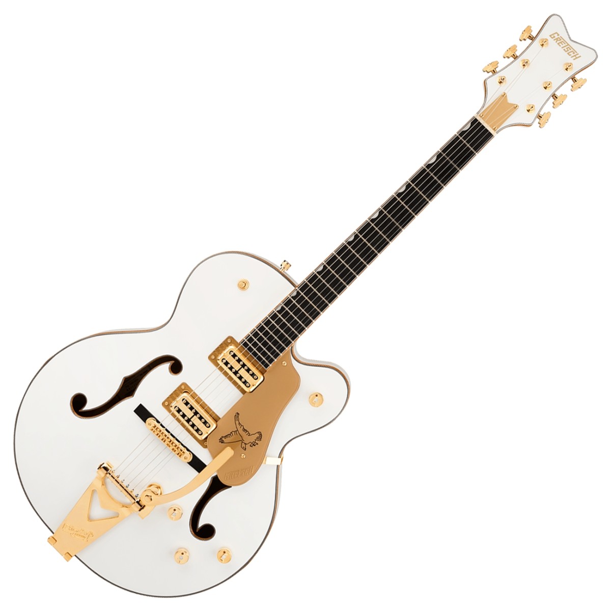 Grestch Synchromatic Falcon Hollow Body Single-Cut with Bigsby EB Snowcrest White