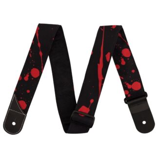 Jackson Splatter Strap Black and Red 2"