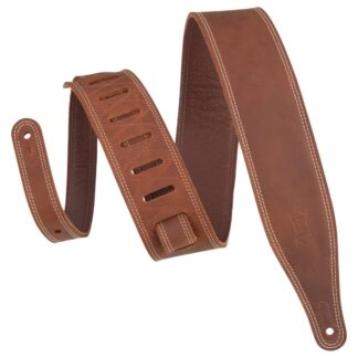 Levys Like Butter 2.5" Premium Leather Guitar Strap Brown