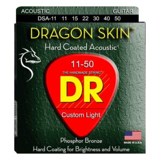 DR Strings Dragon Skin Acoustic Guitar Strings Custom Light 11-50