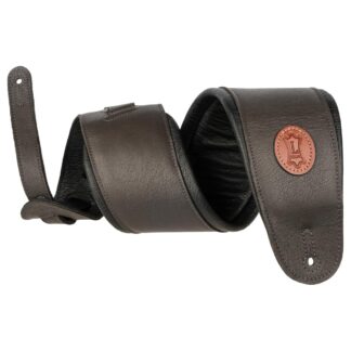 Levys Signature Legacy 4.5" Leather Guitar Strap Dark Brown