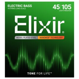 Elixir 14077 NANOWEB Nickel Plated Bass Strings 45-105