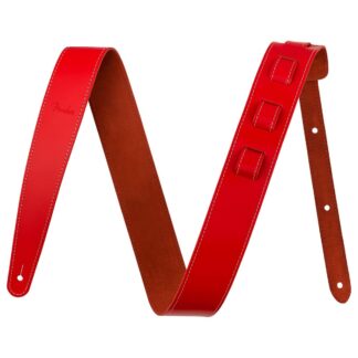Fender 2" Essentials Leather Strap Red