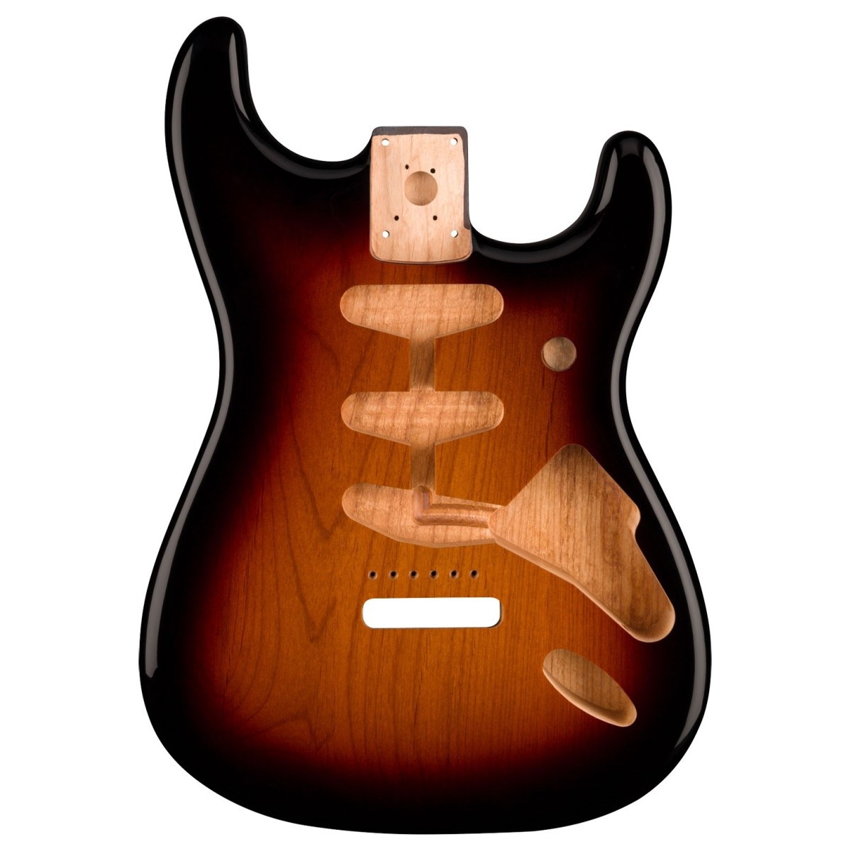 Fender Alder Body Strat Vintage Bridge Mount 3 Tone Sunburst