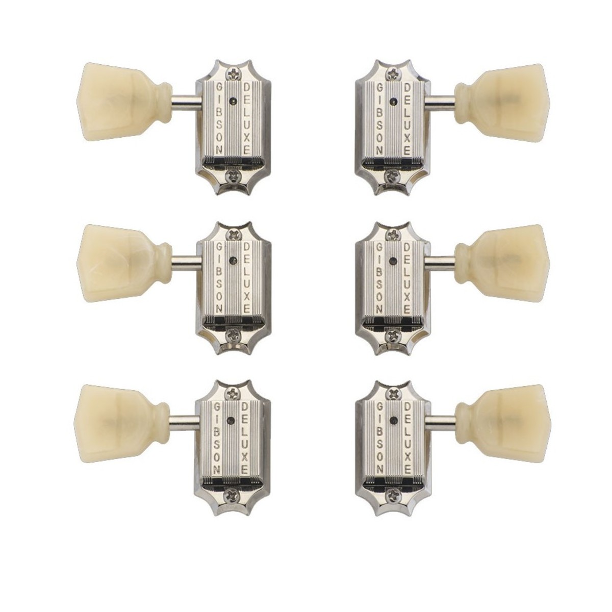 Gibson PMMH-050 Vintage Nickel Machine Heads Yellow Buttons