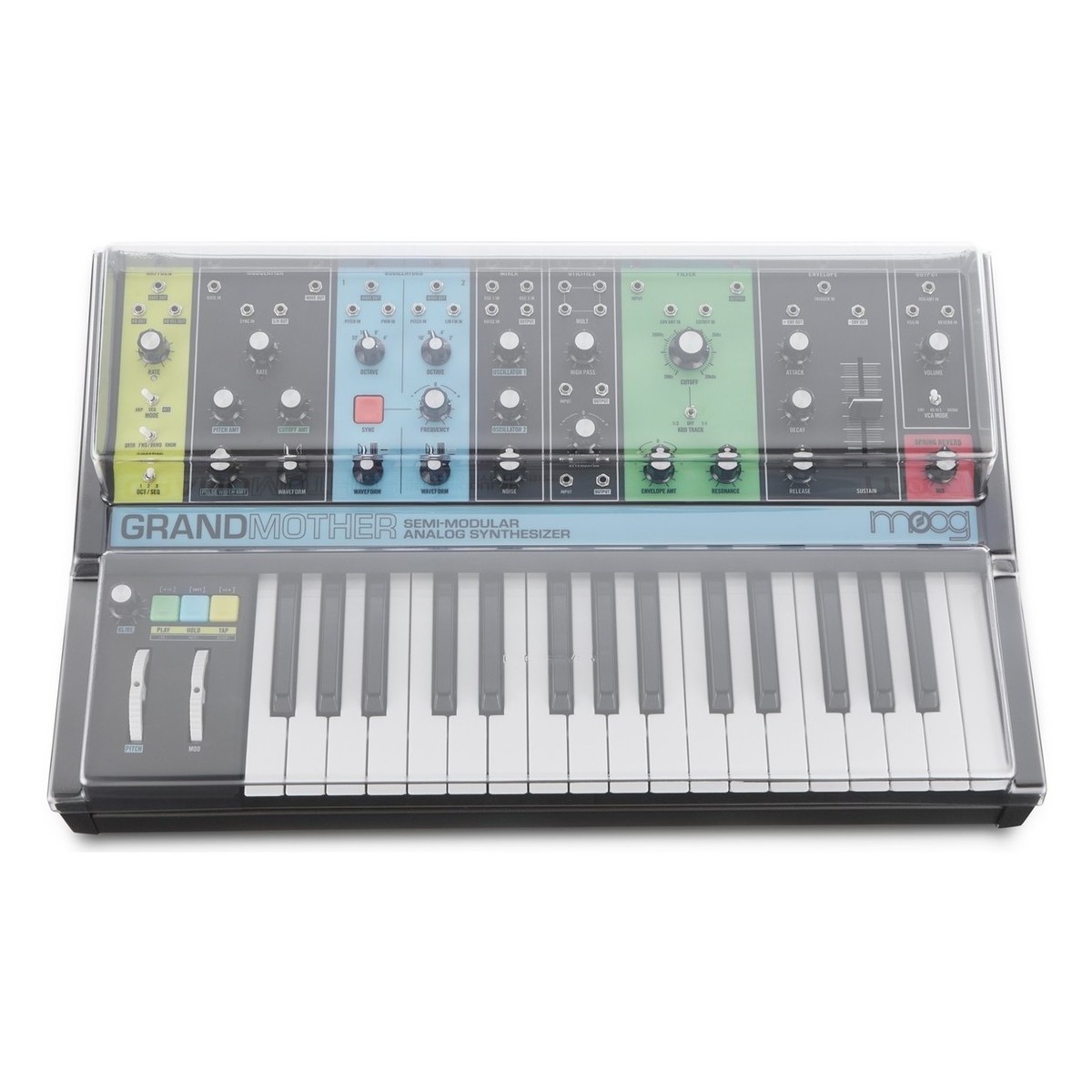 Moog Grandmother Semi-Modular Analog Synthesizer with Decksaver Cover