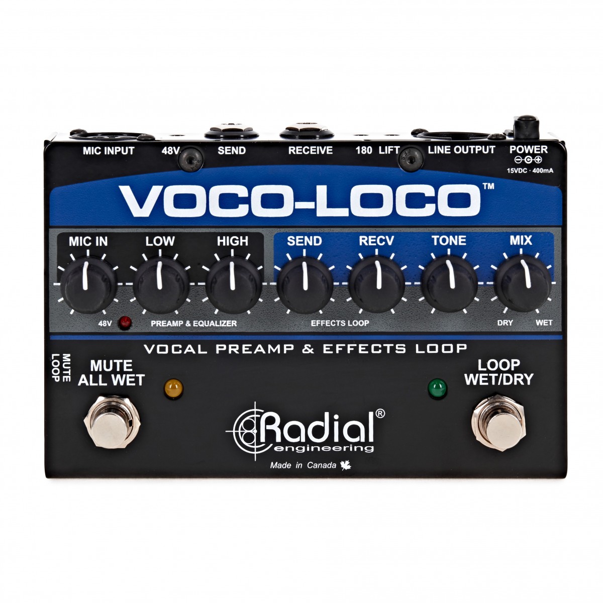 Radial Voco-Loco Effects Switcher for Vocals and Instruments