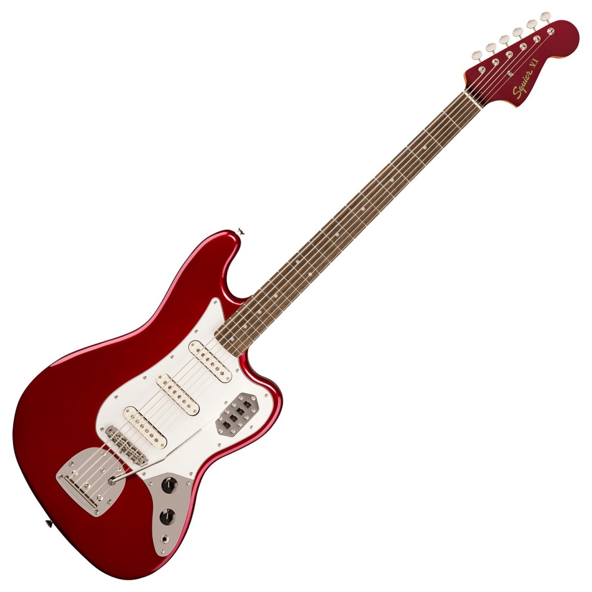 Squier FSR Classic Vibe Bass VI LRL Matching Headstock Candy Apple Red