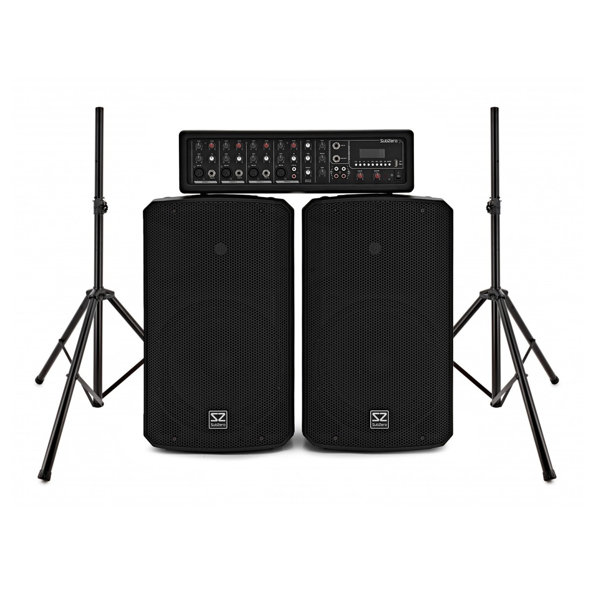 SubZero SZPA-410 175W 10" PA System with Stands