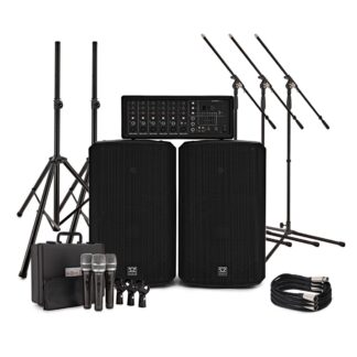 SubZero SZPA-612 250W 12" PA System with Microphones and Stands